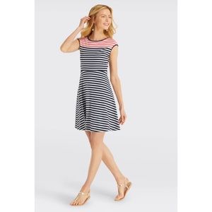 Draper James Stripe Pont A-Line Dress